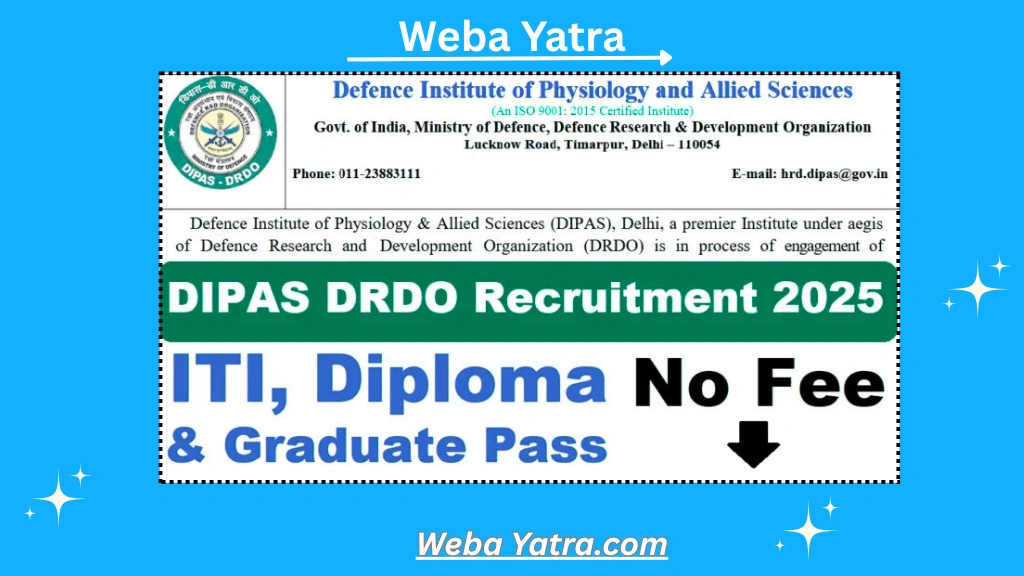 DIPAS DRDO Apprentice Recruitment 2025