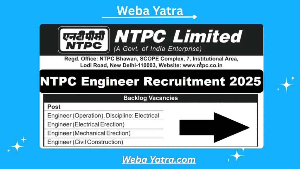 NTPC Engineer Recruitment 2025